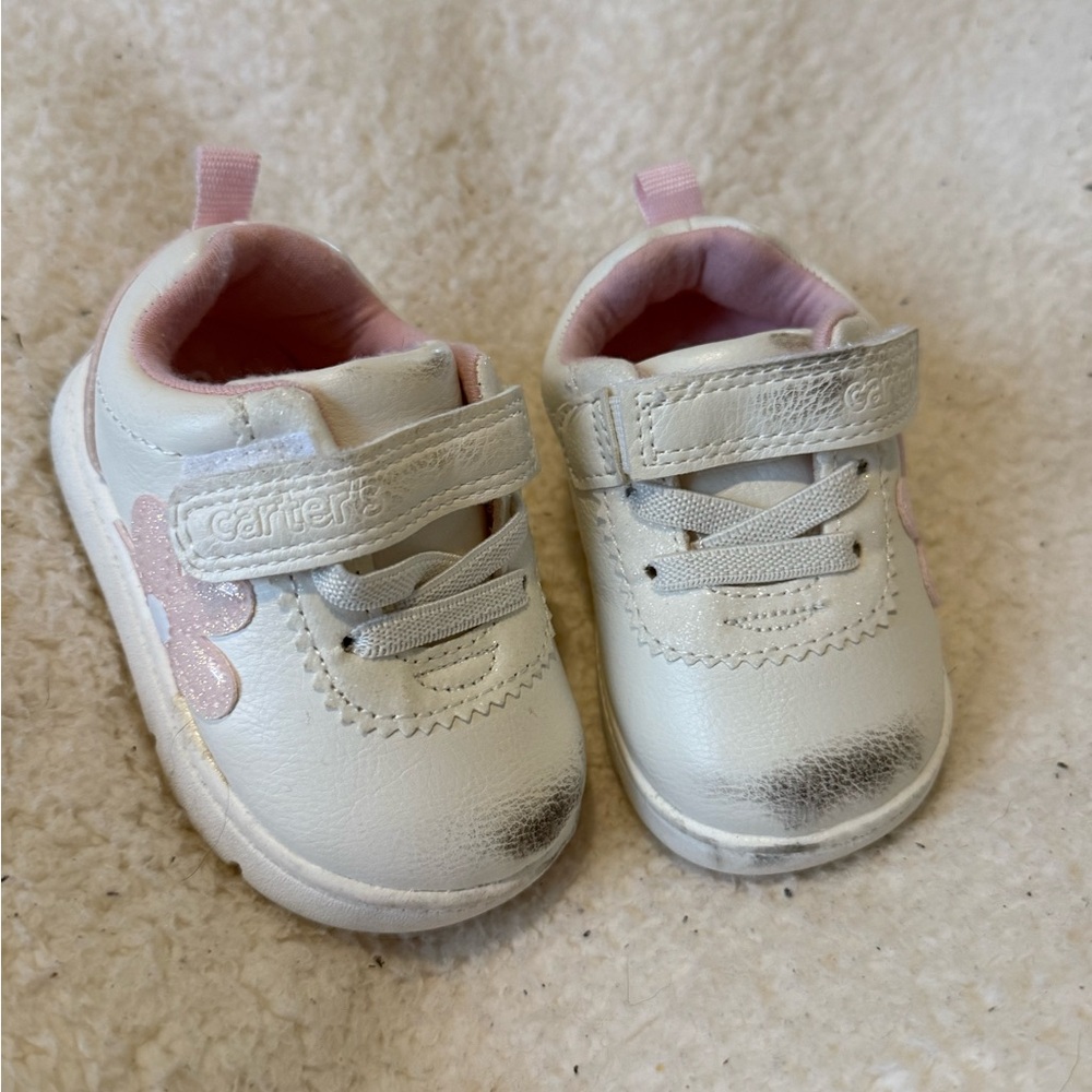 Carter's White and Pink Kids Shoes